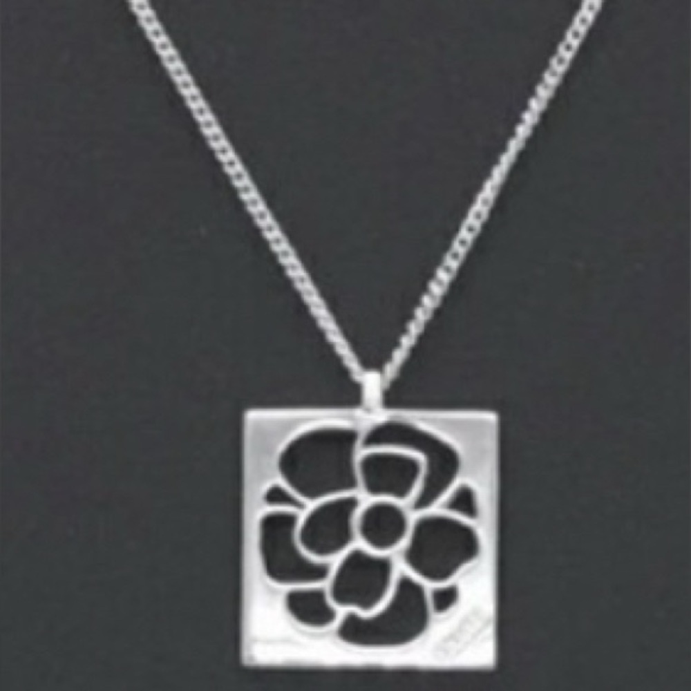 CHANEL Open Camillia 925 Sterling Silver Necklace - Picture 11 of 12